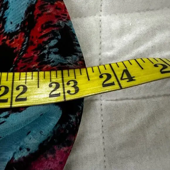 Thalia & Sodi Dress Large Blue Maxi Abstract Print Fairy Spring Goddess Glam - Picture 9 of 10